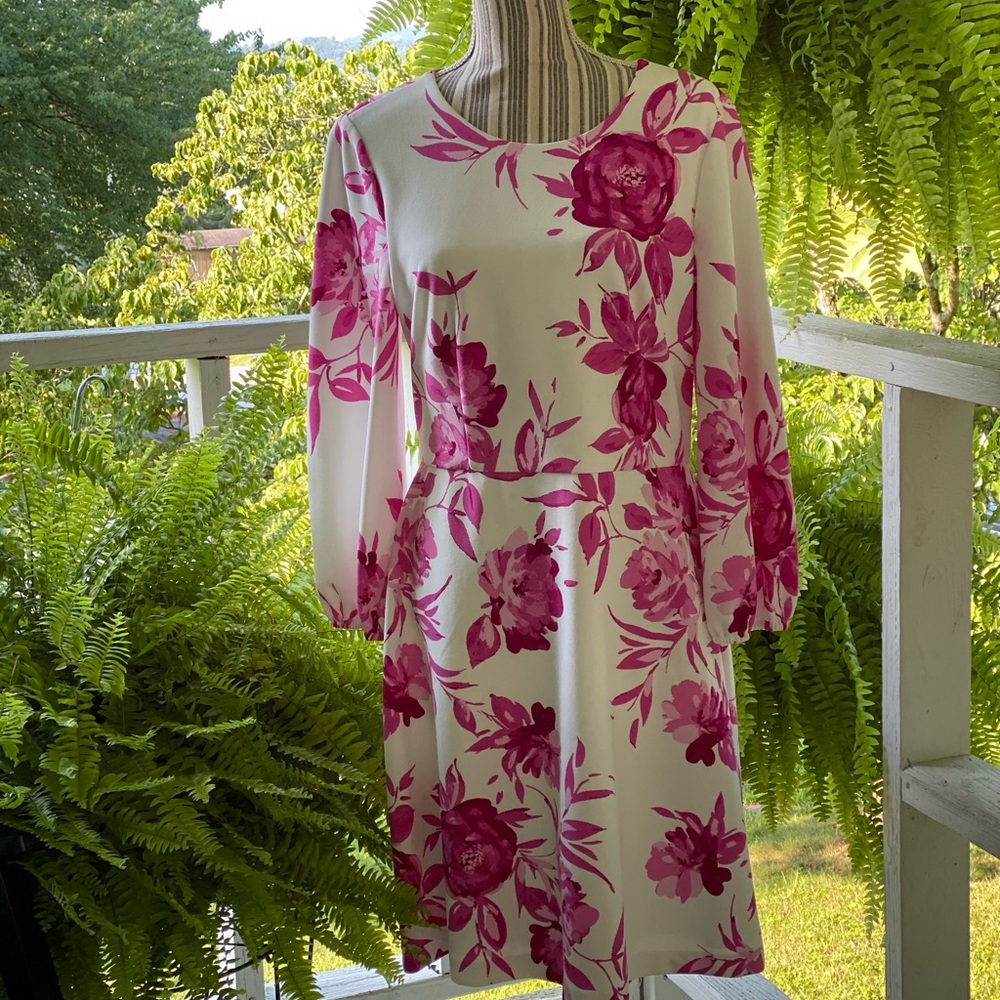 Eliza J Pink & White Floral Dress